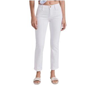 Frame White Le High Straight Crop Jean Size 28